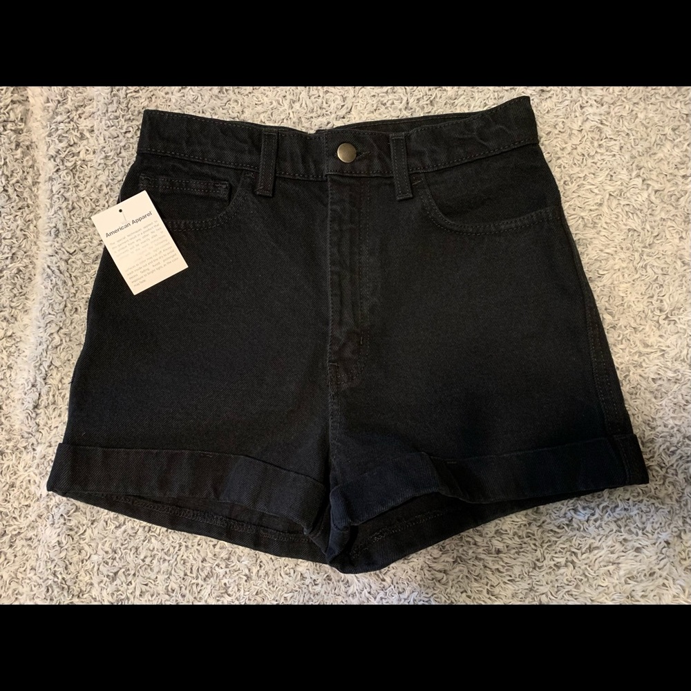 New American Apparel high waisted cuffed shorts
